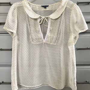 American Eagle Sheer Polka Dot Blouse